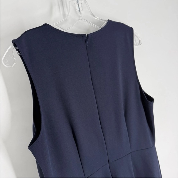 J Crew 365 Sheath Dress Womens Size 14 Navy Blue V-Neck Stretch Ponte Knit - Picture 5 of 10